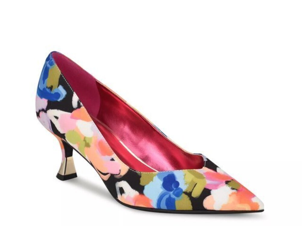 NWT Nine West - Black Floral Andes Dress Pumps - 7